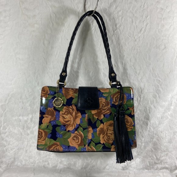 Patricia Nash Handbags - Patricia Nash Leather Rienzo Blue Sky Rose Bag Handbag Purse EUC